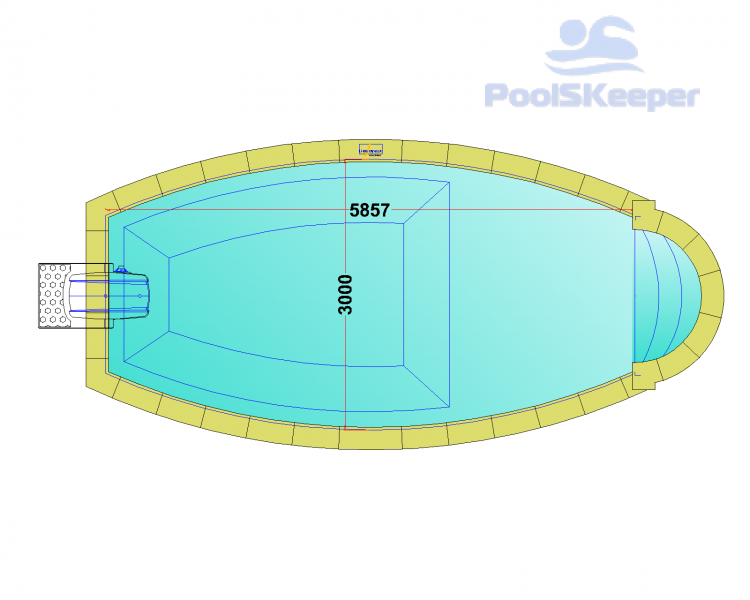 Комплект стандартного овального бассейна Дежуайо 6х3м с навесным фильтрующим блоком GR.I. 181 и римской лестницей 1,76м Комплект стандартного овального бассейна Дежуайо 6х3м с навесным фильтрующим блоком GR.I. 181 и римской лестницей 1,76м