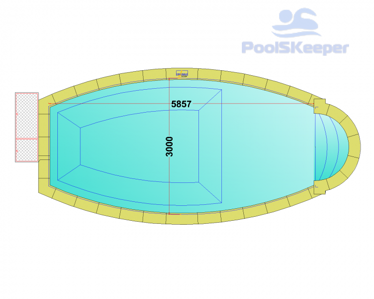 Комплект стандартного овального бассейна Дежуайо 6х3м с встроенной фильтрующей панелью PF.I 181 и римской лестницей 1,76м Комплект стандартного овального бассейна Дежуайо 6х3м с встроенной фильтрующей панелью PF.I 181 и римской лестницей 1,76м